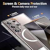 SPIDERCASE Magnetic for Samsung Galaxy S24 Ultra Case, [3 Stand Ways][ Military Grade Drop Protection] with Invisible Stand Shockproof Slim Case for S24 Ultra 5G,Clear - Image 4
