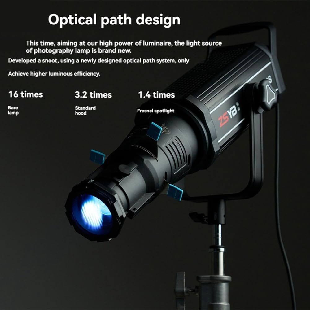 Focalize - Condensador cónico para fotografía Bowens Mount con formas geométricas integradas de hojas y filtro gobo de 19°