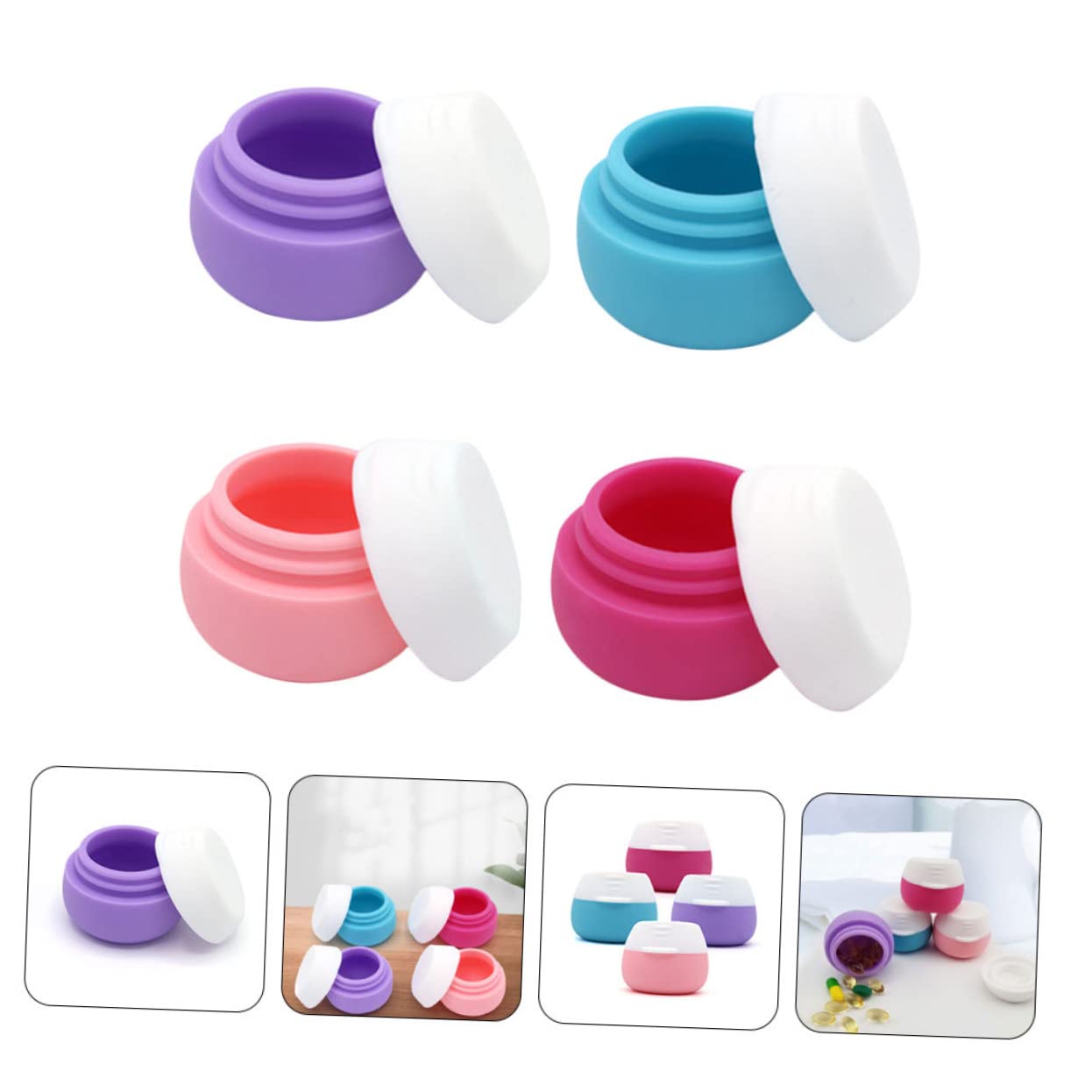 Didiseaon 8piezas Botellas De Almacenamiento De Crema Para Viaje Envases Rellenables Para Cosméticos Perfectos Para Lociones y Maquillaje y Duradero Para Viajes y Uso Diario