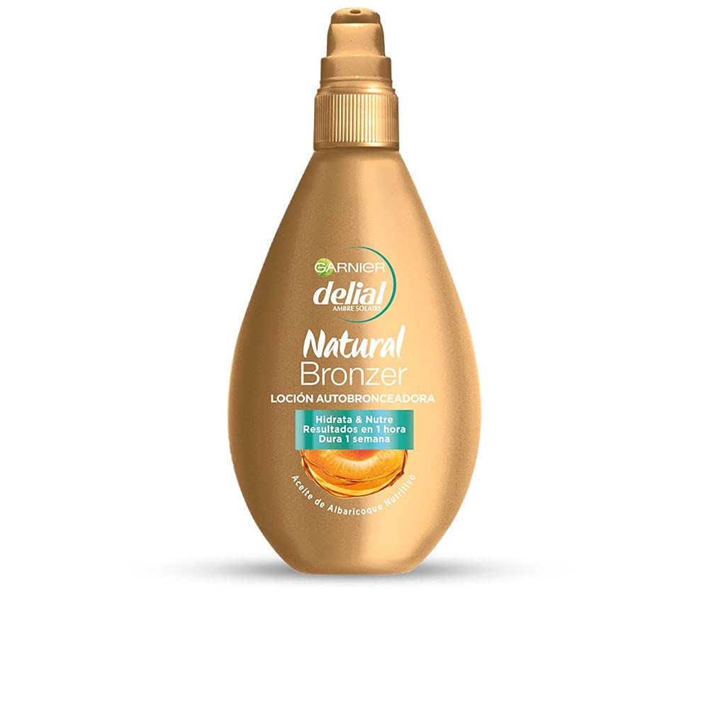 GARNIER DELIAL Natural Bronze Loción Autobronceadora para Cuerpo y Rostro con Vitamina E, Hidrata y Broncea sin Marcas - 150ml