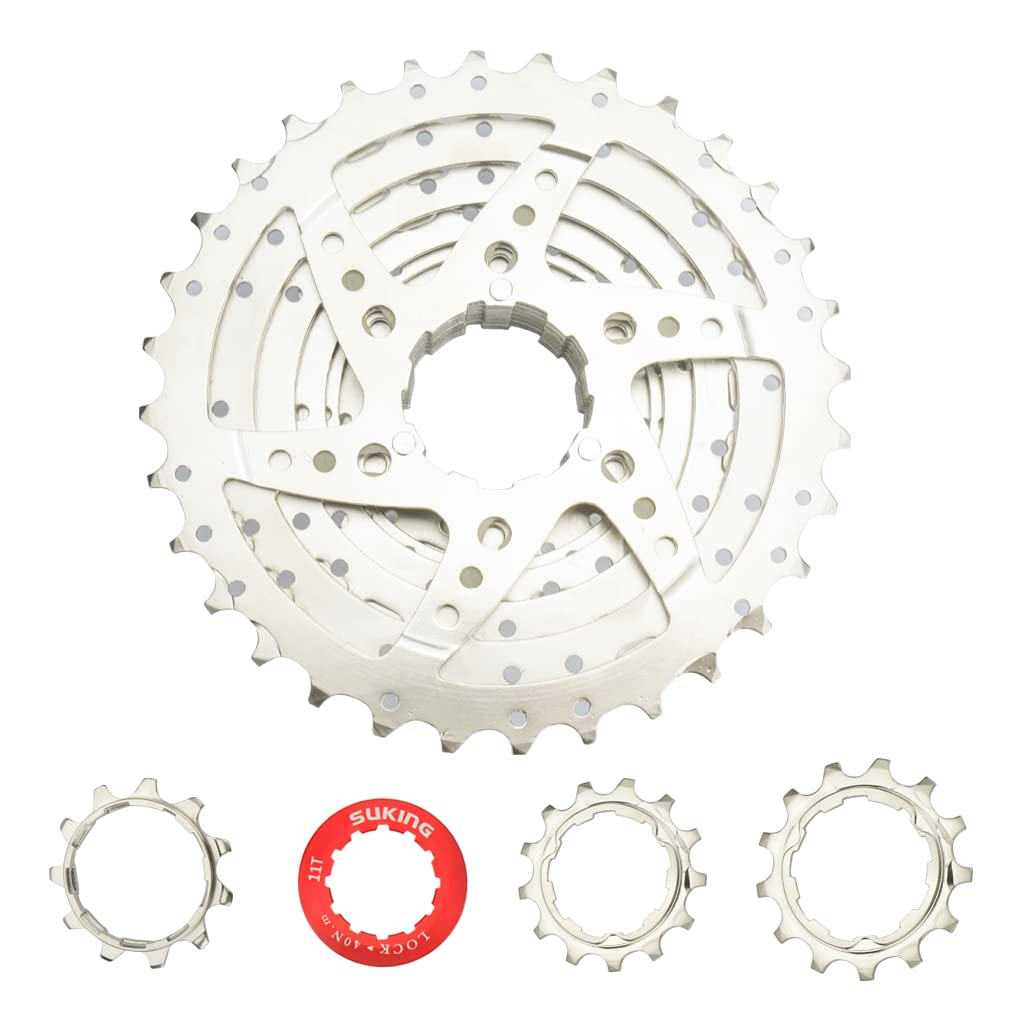 CYSKY Cassette 10 Vitesses 11-25T/11-28T/11-32T/11-36T/11-40T/11-42T Cassette Compatible avec Shimano Sram Sunrace, adaptée pour VTT, vélo de Route (Poids léger)
