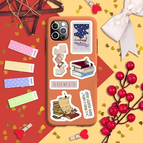 Image of 100Pcs Literature Stickers for Water Bottle and Laptop - Literary Party Favors & Decorations, Books Bookish Writing Poetry Reading Stickers, Book Lovers Gifts, Gifts for Women & Men