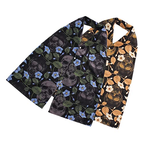 GLEAVI 2個 威厳のあるスカーフ 幼児の食事の衣類 調節可能なダイニングよだれかけ 花服プロテクター ゲップよだれかけ 高齢者用大人よだれかけ スナップ付き大人用よだれかけ 赤ちゃんげっぷ