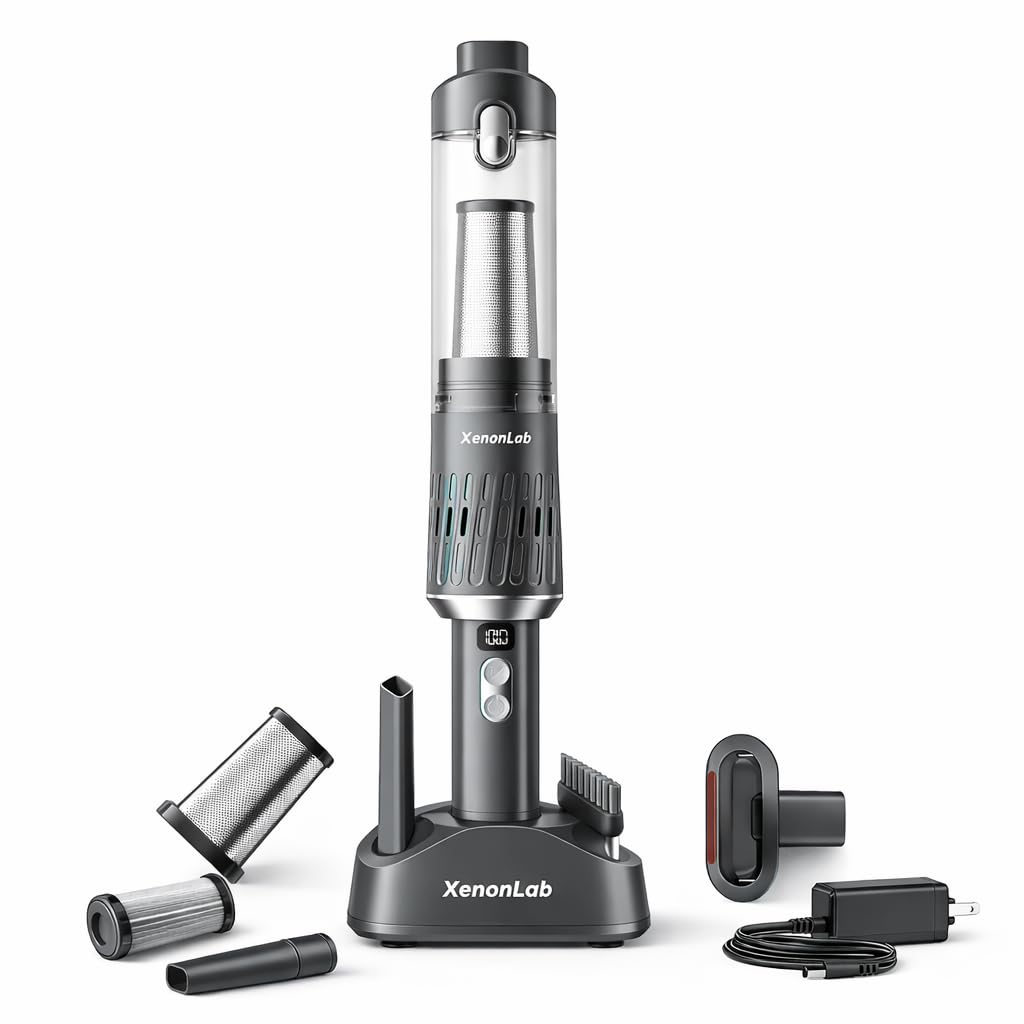 Photo 1 of XenonLab Handheld Vacuum Cordless Smart Display - White