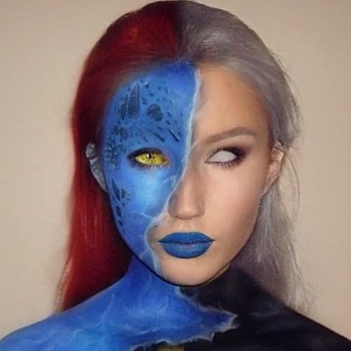 Miniatura 4 de Mysense Palo de pintura corporal azul real, negro ojo para béisbol, softbol, fútbol, lacrosse, pintalabios para Halloween, SFX, Avatar, Pitufo,