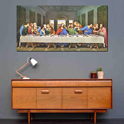 Jesus Christ The Last Supper Canvas Art Poster And Wall Art Picture Print Modern Family Bedroom Decor Posters 12X24Inch(30X60Cm) #TOP4