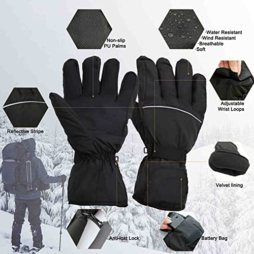 Gants tactiles pour le cyclisme CHEWYNP chauffants électriques à batterie