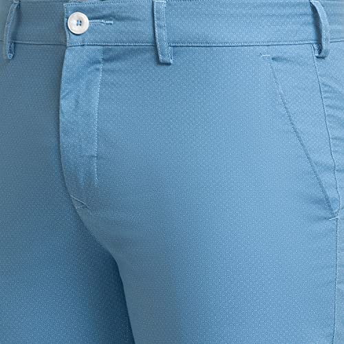 Image of Colorplus Men's Cotton Blend Print Pattern Nuvo Fit Flat Front Casual Trouser