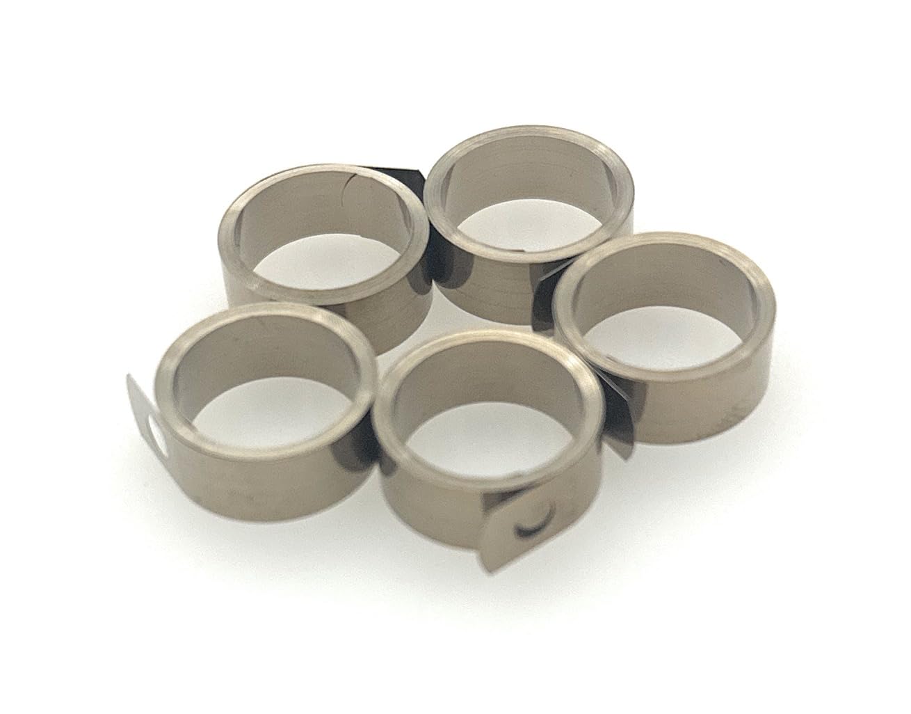 SUS301 Constant Force Spring，Load 0.22 lbs，ID0.53",OD 0.59",Total Length 22",EXTANDED Length 17.99",Material Wideness 0.25",Material Thickness 0.0039",Pack of 5