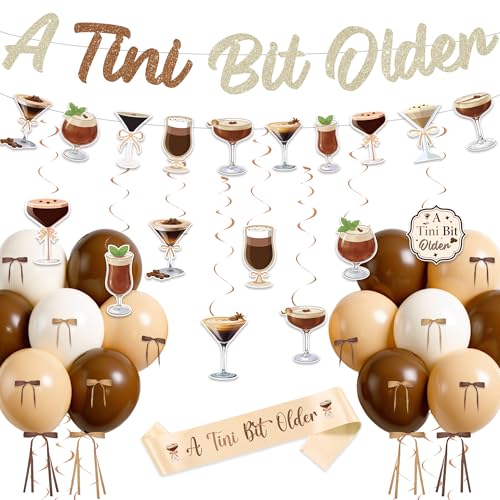 Ballons martini et kit déco anniversaire pour une fête rétro chic réussie