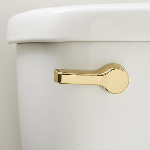 Qualihome Manija de inodoro de montaje frontal, manija universal de descarga del inodoro, elegante manija de inodoro, kit completo de repuesto de