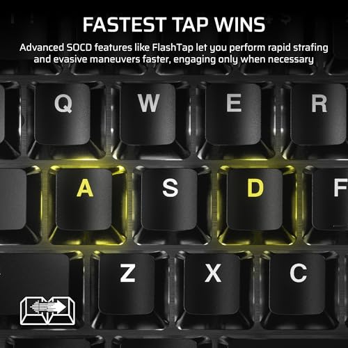 Corsair K70 PRO TKL RGB Tenkeyless Mechanical Wired Gaming Keyboard – Pre-Lubed Hall Effect MGX Hyperdrive Adjustable Switches, Simultaneous SOCD and Rapid Trigger, ABS Double-Shot, QWERTY NA – Black - Image 5
