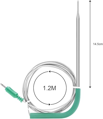 Miniatura 6 de Reemplazo de sonda de acero inoxidable de 47 pulgadas para termómetro de carne Wi-Fi IBBQ-4T (kits de sondas)