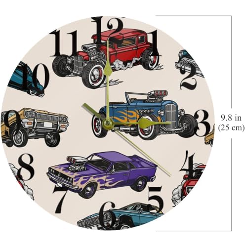 Horloge murale vintage américaine silencieuse pour bureau et cuisine