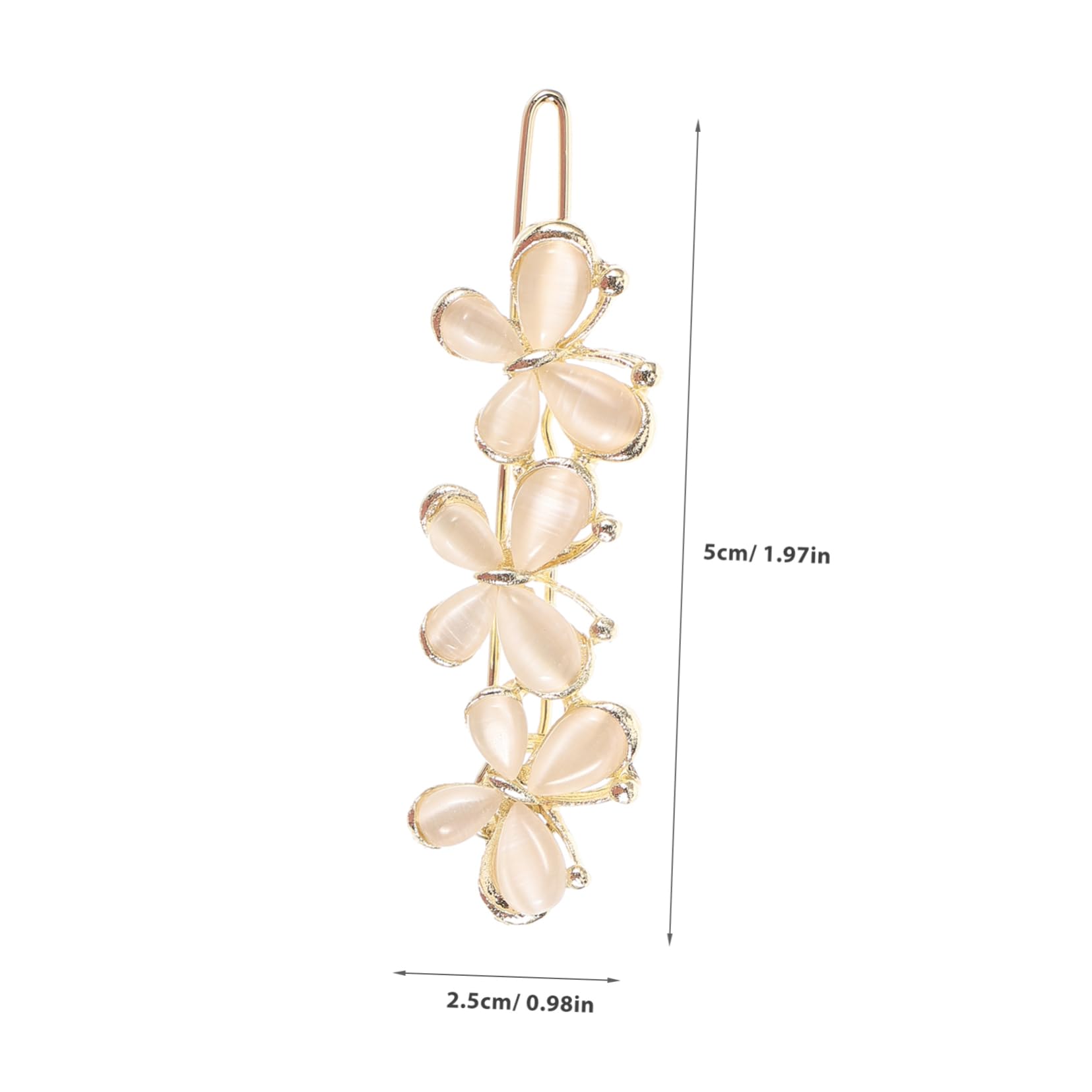 MUSISALY 1Pc Elegant Zircon Flower Barrette Hairpin Stylish Hair Accessory for Women Non Slip for Weddings Parties and Special Occasions Enhances Any Hairstyle