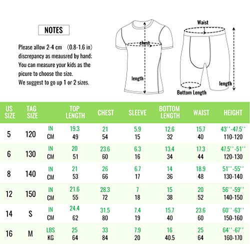 TERODACO Boys Thermal Underwear 2 PCS Athletic Base Layer Kids' Compression Shirts and Leggings Set - Thumbnail 5