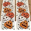 Artoid mode pumpkins spider web leaves 2pcs halloween table runner seasonal fall kitchen dining table decoration home party decor 13×72 inch  urban country home decor