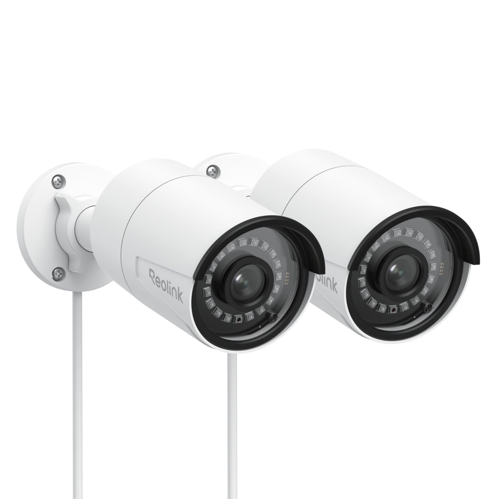 Outdoor Security Cameras, REOLINK Home Security Camera System for 5MP PoE IP Surveillance, Intelligent People/Vehicle Detection, Smart Home Work, Time Lapse, SD Card Up to 256GB, RLC-510A (Pack of 2)
