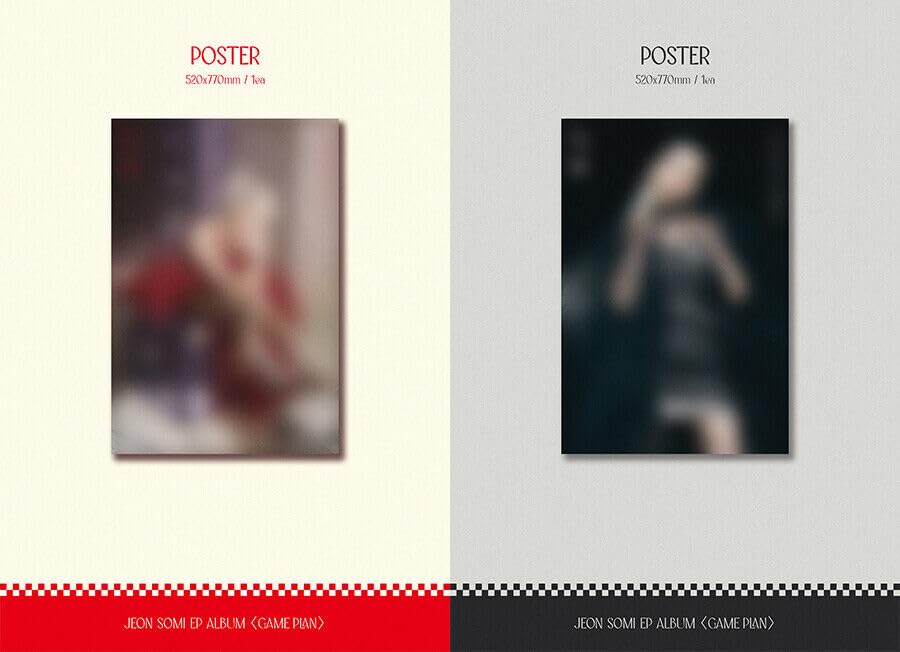 Miniatura 8 de (Libro de fotos Ver.) JEON SOMI GAME PLAN EP Álbum (NEGRO Ver. + Póster plegado de primera prensa) K-POP SELLADO