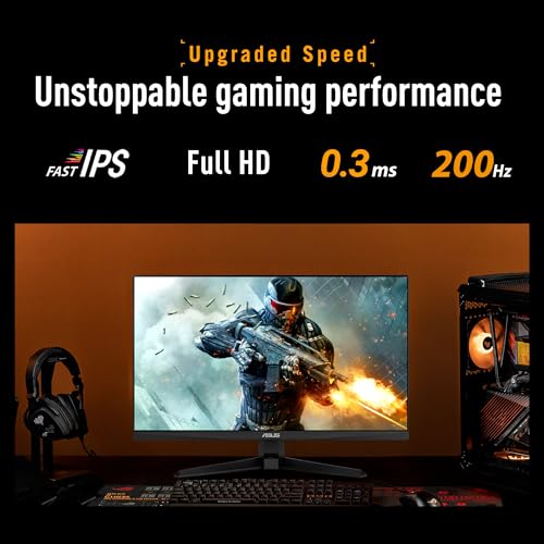 Image of ASUS TUF Gaming 27 inch 1080P Monitor (VG279Q5A) - Full HD (1920 x 1080), 200Hz, 0.3ms, Fast IPS, G-SYNC Compatible, Extreme Low Motion Blur Sync, 99% sRGB, DisplayWidget, Gaming AI, 3 yr Warranty