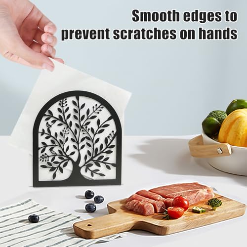 LUFEIS Napkin Holder, Tree of Life Metal Serviette Holder for Kitchen Serviette Storage and Organizer, Napkin Dispenser for Dining Room Party Decor, Tissue Holder for Home Kitchen, Picnic(Black) - Cosy Home Interiors LUFEIS Napkin Holder, Tree of Life Metal Serviette Holder for Kitchen Serviette Storage and Organizer, Napkin Dispenser for Dining Room Party Decor, Tissue Holder for Home Kitchen, Picnic(Black) - Image 4