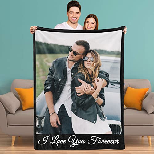 Youltar Gifts for Girlfriend/Boyfriend-Custom Photos Blanket for Couples, Anniversary Birthday Personalized Gifts for Wife/Husband Valentines Christmas Customized Gifts