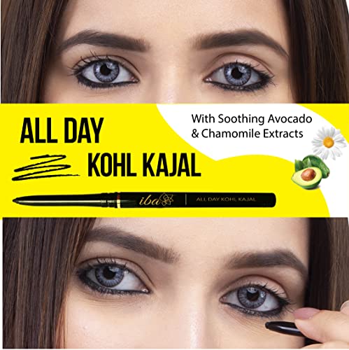Iba All Day Kohl Kajal, Jet Black, 0.35g | For Eye Makeup l 24 Hr Long Stay | Smudge Proof & Waterproof Eye Makeup | Deep Matte Finish | Enriched with Avocado Extracts & Vitamin E | 100% Natural, Vegan & Cruelty Free - Image 4