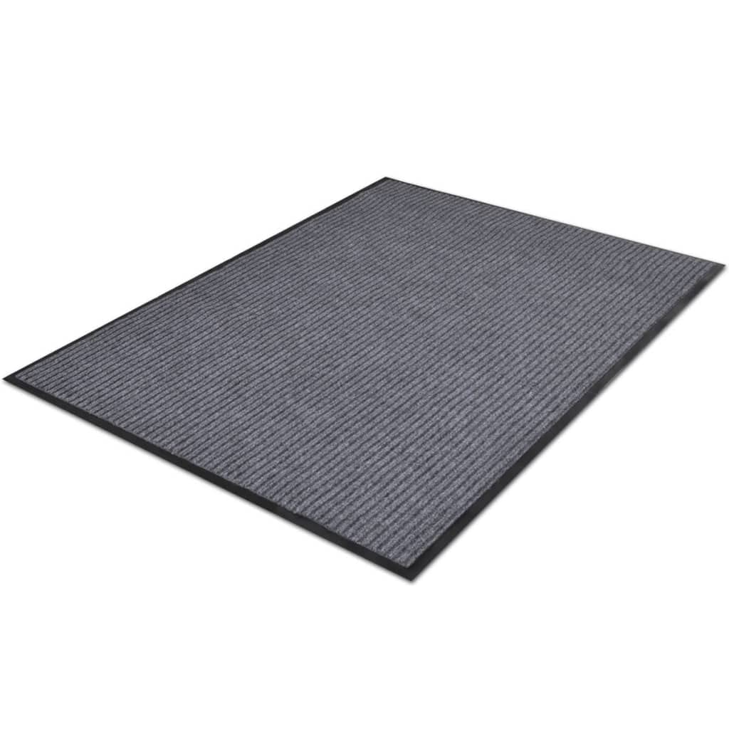 Felpudo gris 120 x 180 cm PVC antideslizante para entrada pasillo pasillo protección de suelo lavable para apartamento, casa, terraza, balcón, protege contra la humedad, el barro y el polvo