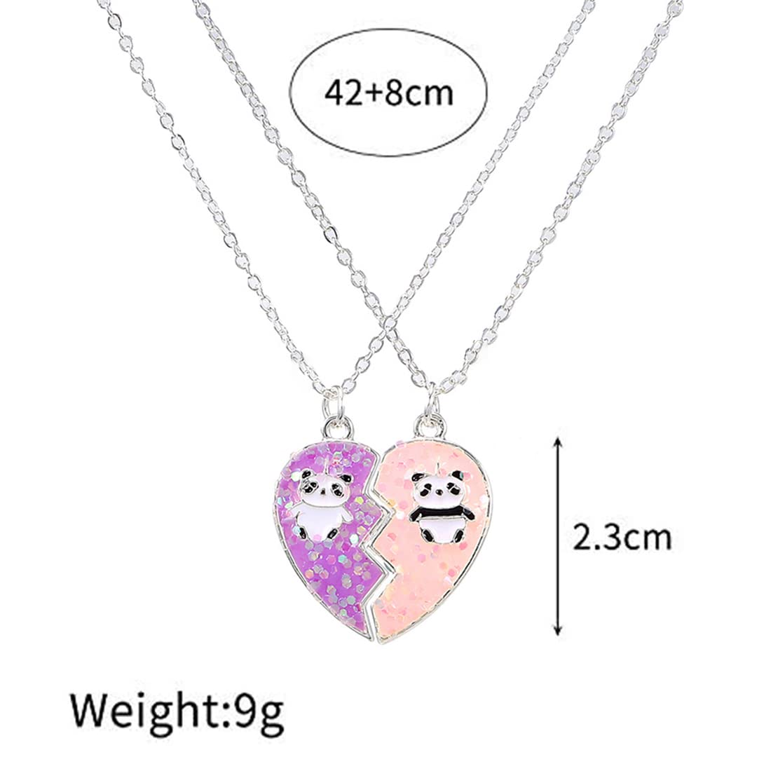 2 Collane Cuore Puzzle Weirdo 1 E Weirdo 2 - Gioielli In Acciaio Inox Per Migliore Amica - Regalo Amicizia