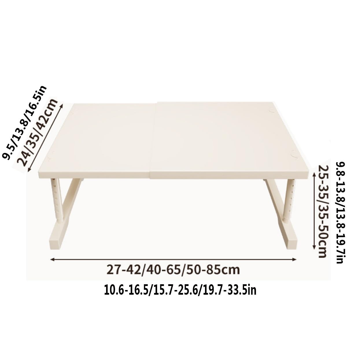 Mensola Estensibile per Armadio, Scaffale Telescopico Estensibile per Armadio,Ripiano Salvaspazio Cucina,Acciaio Al Carbonio Scaffale Portaoggetti Espandibile(White:L50-85cm,W42cm-H35-50cm)