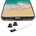 PortPlugs Dust Plugs - Aluminum Build with Holder & Cleaning Brush for iPhone 14-7, Plus, Max, Pro, iPad & Lightning Ports | Gun Metal (2 Pack)