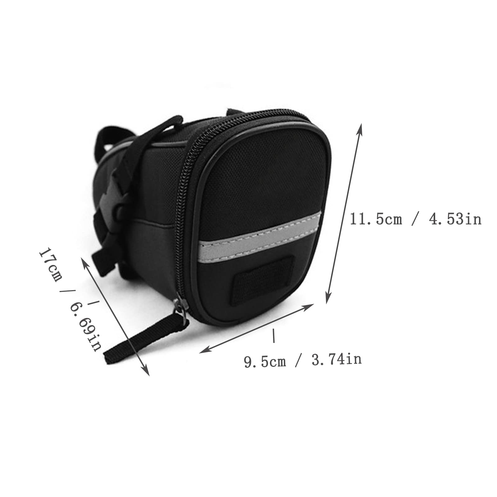 Sacoche De Selle Vélo Étanche Fayemint - Sac De Cadre Avant VTT Avec Poche Filet Et Réfléchissants
