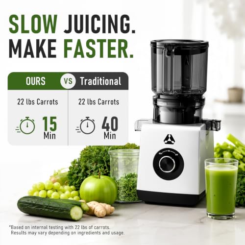 Image of AAOBOSI 3-in-1 Cold Press Juicer Machine, 6.5 inch Wide Chute, Slow Juicer Designed for Faster Juicing with Whole Fruits & Veggies, Easy to Clean and Clog-Resistant, for Nut Milk & Sorbet