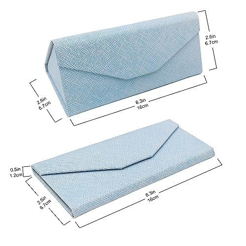 Image of Real Sic Glasses Case for Men and Women - Magnetic Folding Hard Shell Sunglass Holder - Inspired by Solid Color
