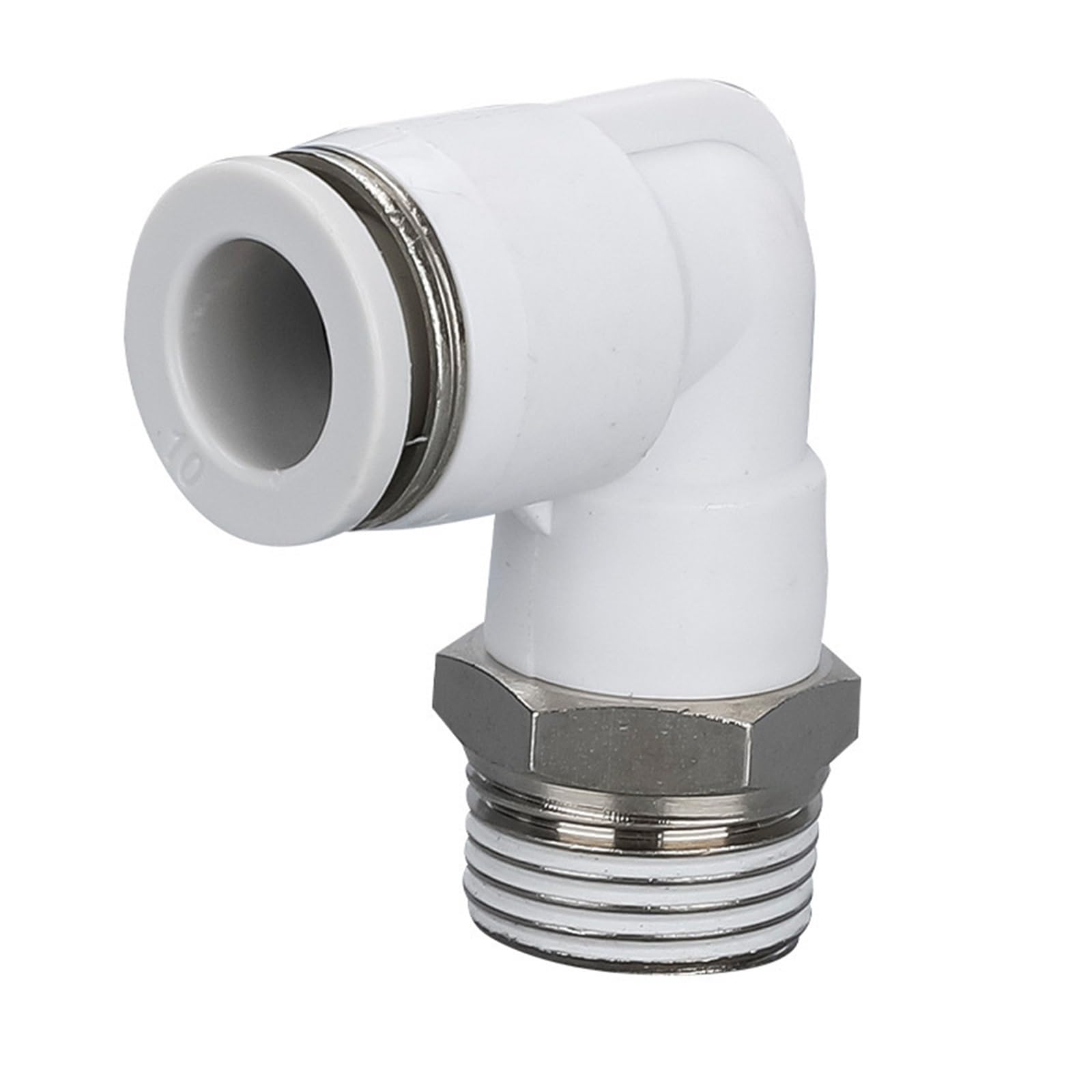 PL Thread Elbow Joint Pneumatic PL8-02 Black White Right Angle External Air Pipe Quick 1Pcs(PL8-02(Black))