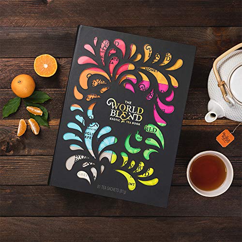 Thoughtfully Gifts, Tea Story: A Tea Lover\'s Gift Set, 8 Different Tea Flavors, Including English Breakfast Black Tea, Lemon Honey Green Tea, French Vanilla Black Tea, and More in a Beautiful Book