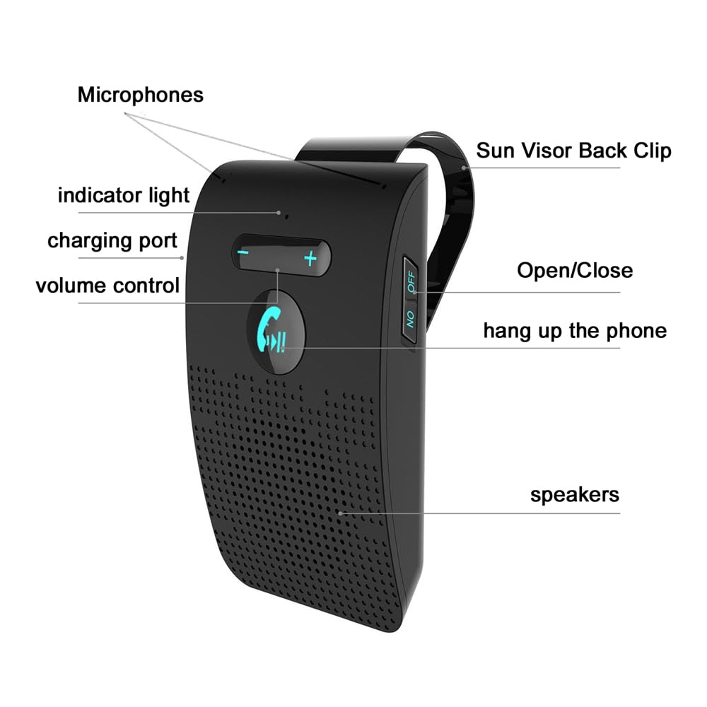 スピーカーホン Amazon.co.jp: Daconovo バイザークリップ付きBT車載スピーカー