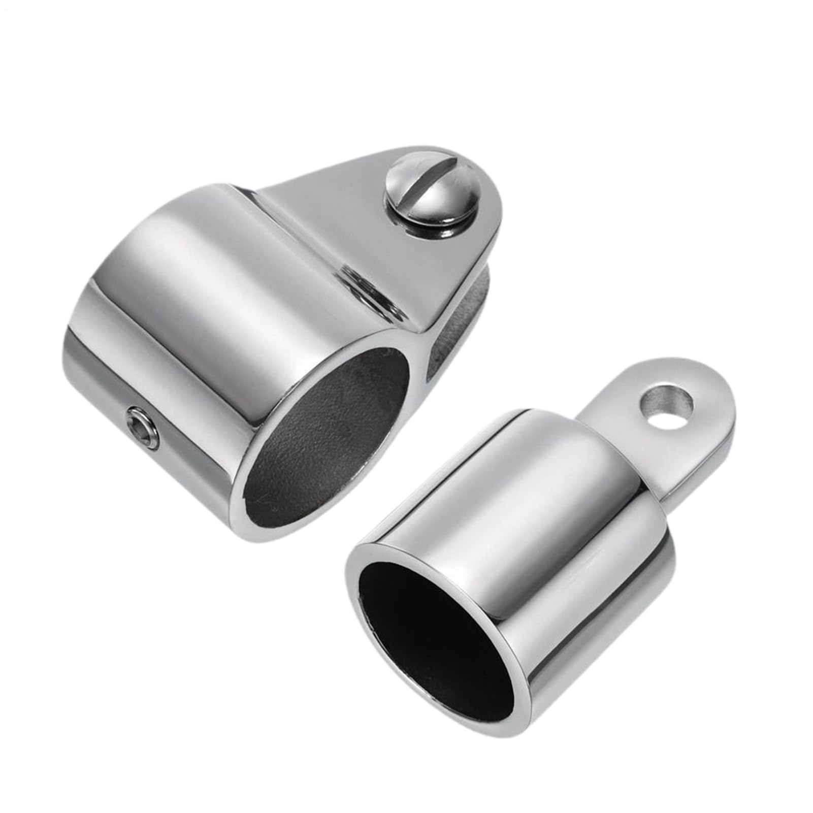 Hardware per tettuccio marino – Ghiera girevole | Set di 2 pezzi di fissaggio in acciaio inox per montaggio a scomparsa, aste di supporto per tubi tondi, e guide laterali