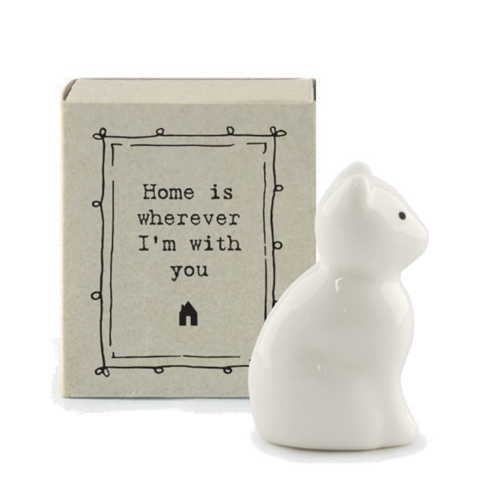 CRAFTY CAPERS Mini Ceramic Cat Ornament in a Gift Box | Cracker Filler Gifts