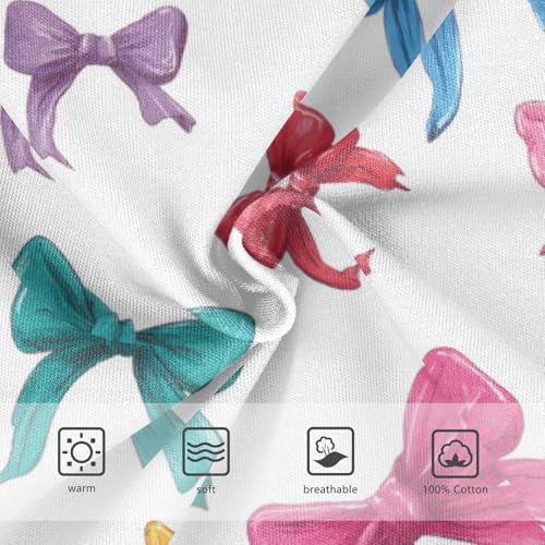 Wusikd Colorful Bows Ribbons Boys' Underwear Cotton Boys Briefs Soft Toddler Underwear 2T3