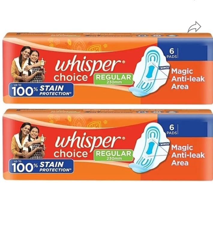 See full amazon price history chart for Whisper choice REGULAR 230 mm - 6x2 Pcs Sanitary Pad (Pack of 2) Whisper choice REGULAR 230 mm - 6x2 Pcs Sanitary Pad (Pack of 2) (B0D9WLLYDL) Amazon Price History, Amazon Price Tracker