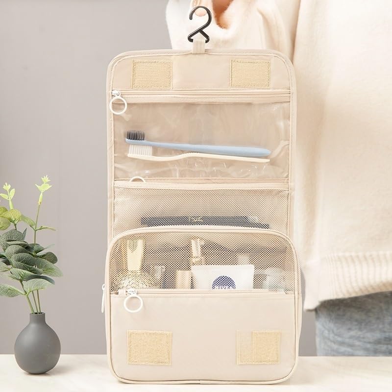 Borsa da Toilette da Donna, Borse per Il Trucco, Borsa cosmetica da Viaggio, Organizer per Articoli da Toilette, Impermeabile, da Appendere, per Il Bagno.