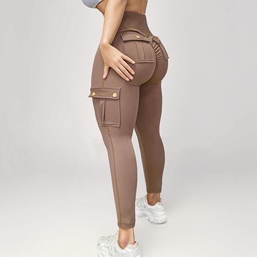 Vista 6 de oelaio Yoga Pants with Pockets for Women Workout Leggings High Waisted Leggings Tummy Control Yoga Pants Yoga Sweatpants