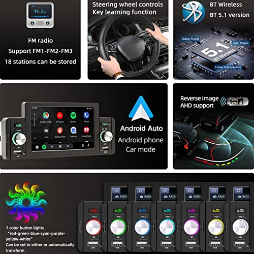LOCHIMU 5 inch Auto Multimedia Player met CarPlay en Bluetooth - Afbeelding 5