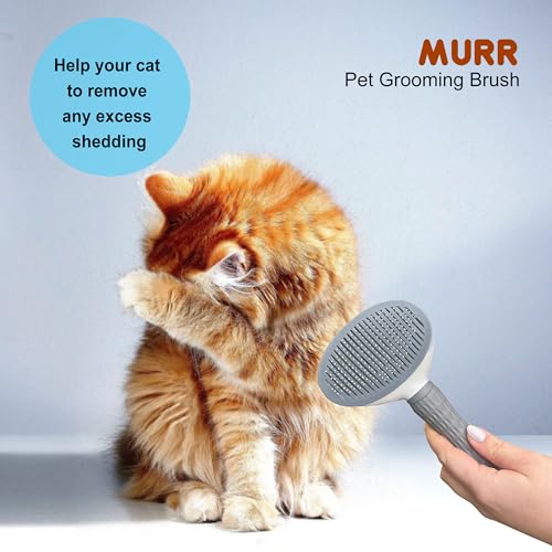 Cat Grooming Brush, Dog Deshedding Tool, Self Cleaning Slicker Brush, Pet Hair Remover, Grooming Comb For Pets - Image 4