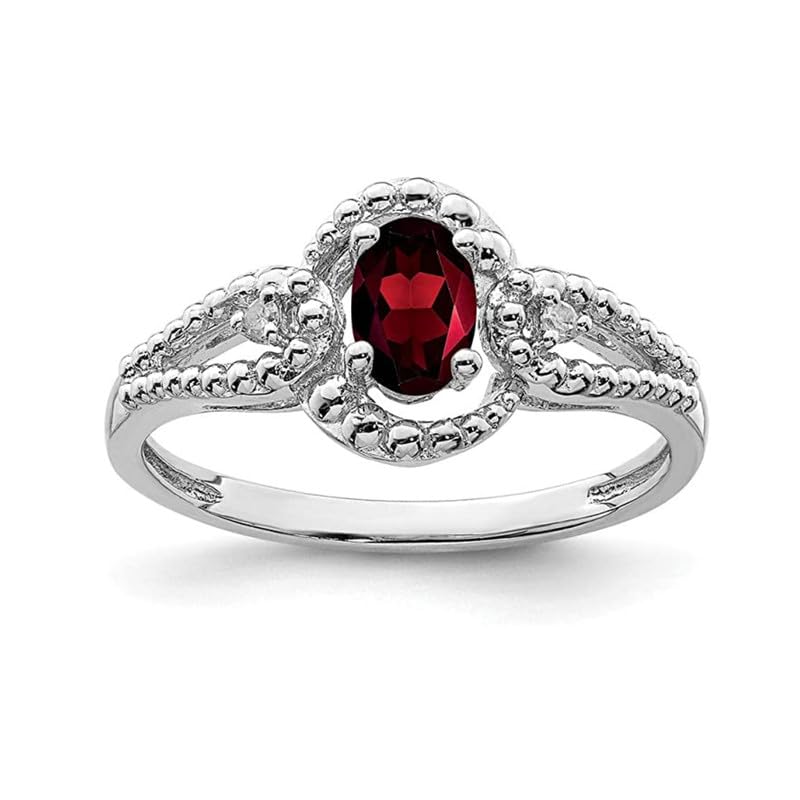 Bague fiançailles grenat rouge argent 925 style Art déco rétro