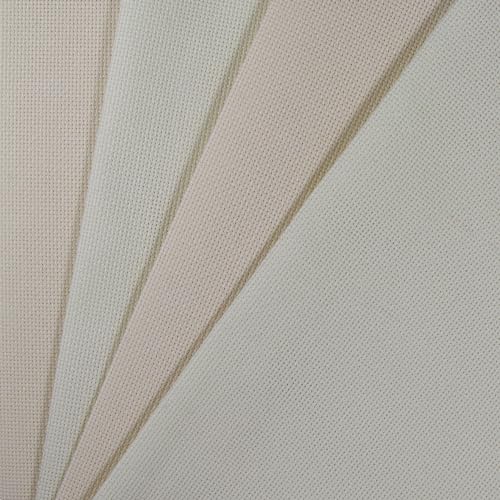Image of KCS 4 /6 pc of 12 inch x 18 inch (30cmx45cm) 18CT Counted Cotton Aida Cloth Cross Stitch Fabric (4 pc, Antique White+Cream)