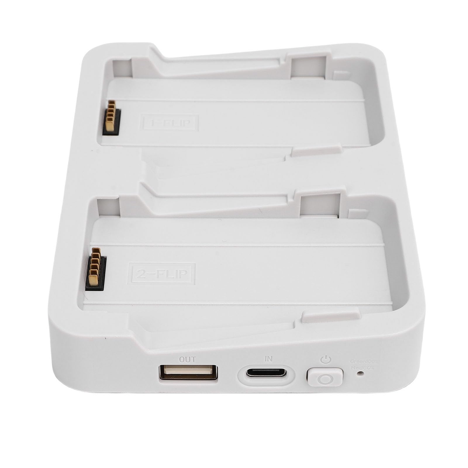 Fockety Caricabatteria per Drone, Caricabatterie Doppio a Ricarica Rapida da 60 W, Stazione di Ricarica con USB Power Bank 4 Indicatori LED per Flip Drone