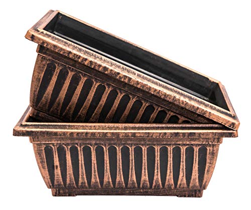 Pot de fleurs rectangle aspect rustique pour sublimer votre terrasse et Home Decor - 2