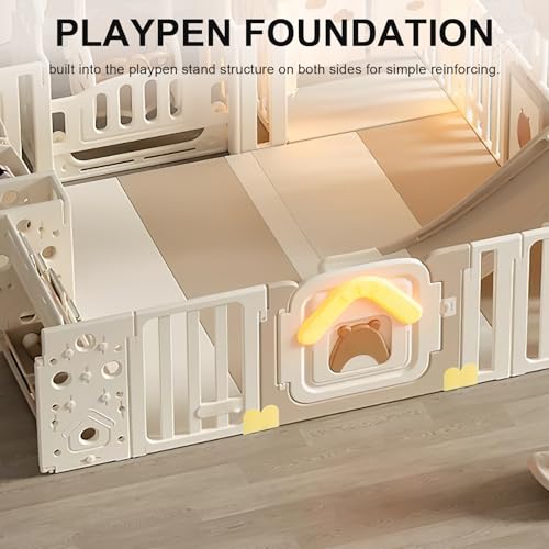 Image of ULTECHNOVO Anti-Slip Playpen Stabilizer 2-Pack 7.20In Plastic Baby Playard Fixator with Non-Skid Base for Secure Nursery Playpen Support and Safety